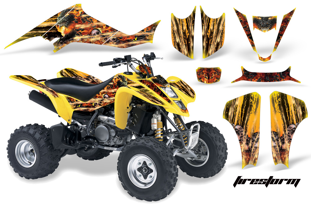 Suzuki LTZ 400 03-08 Graphics Firestorm Yellow